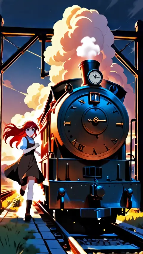 Train Station Running Departure Steam