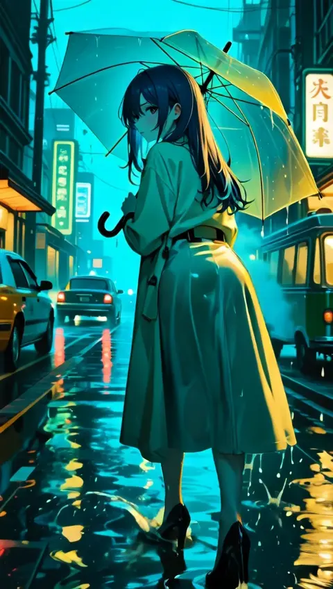 Rain City Neon Night