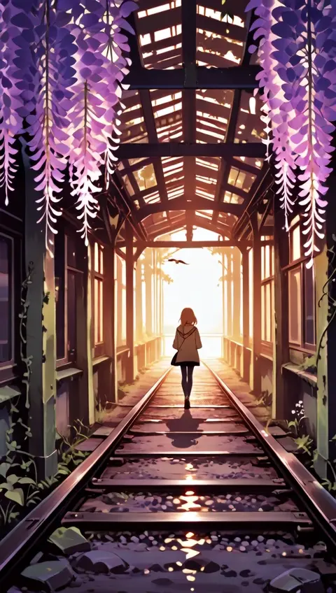 Abandoned Train Station Overgrown Ruins